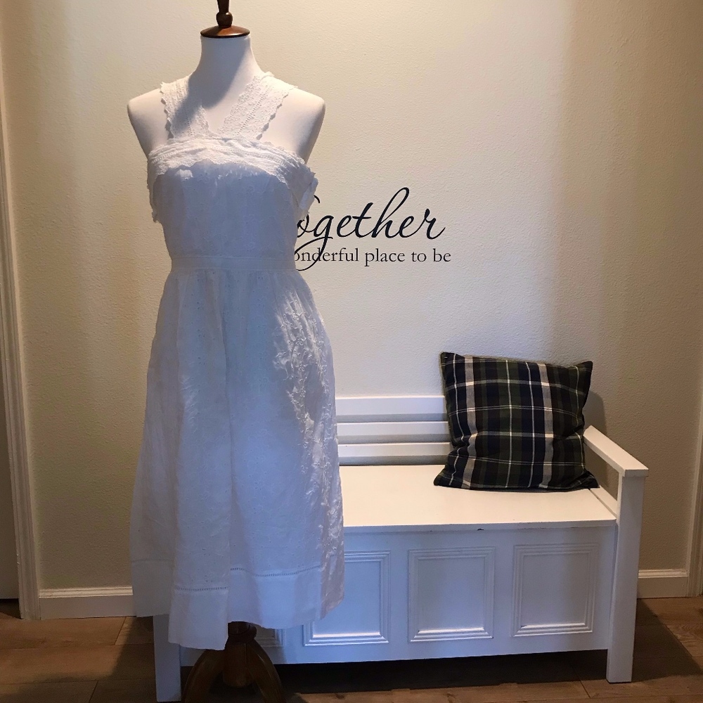 A&F I Romantic, Feminine White Cotton Dress
